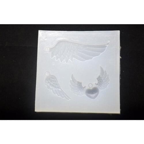 1set=3pcs Angel Wings Silicone Mold DIY Resin Jewelry Pendant Necklace Lanugo Mold Crystal Epoxy Wing Silicome Mold