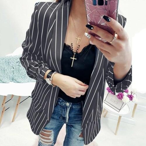 2019 Spring Autumn Fashion Blazer Jacket Women Suit European Work OL Thin Suit Blazer Long Sleeve Mujer Blazer Outerwear 07