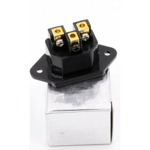 24K gold plated CC Platinum -126C Cryogenic Treatment IEC Socket Inlet