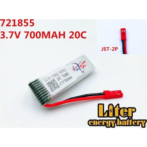 3.7V 700mAh Li-polymer For WLtoys V929 V949 V959 V212 V222 H07 Udi U815A U818A 6039 Lipo batterij 721855 + US Charger