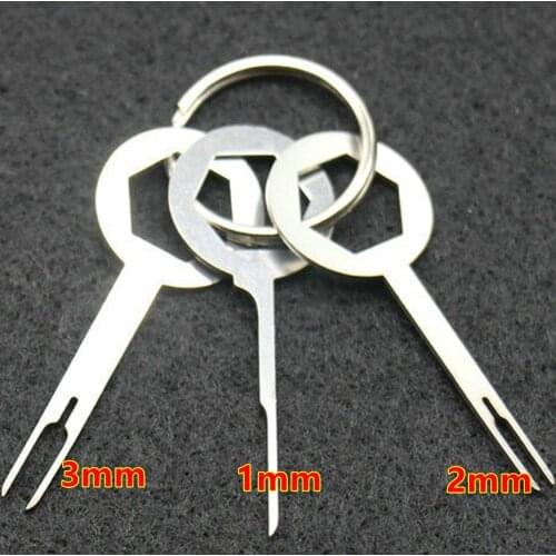 3PCs Practical Automotive Wire Terminal Removal Tool Car Electrical Wiring Crimp Connector Release Pin Extractor Kit