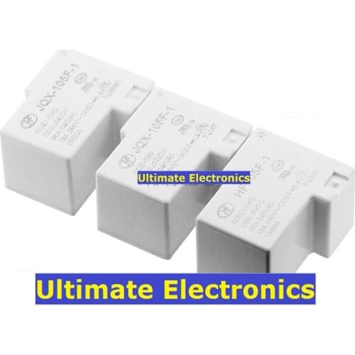 5pcs HF- JQX-105F-1-005D-1HS JQX-105F-1-012D-1HS JQX-105F-1-024D-1HS 5V/12V/24V30A