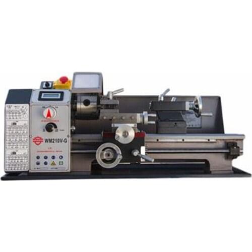 600W Metal Lathe All Steel Lathe Machine with Switch Control High Power Brushless Motor Machine Tool WM210V-G