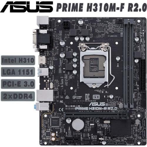 Used Motherboard ASUS PRIME H310M-F R2.0LGA1151 ddr4 8th/9th Generation Core PCI-E 3.0 SATA3 For Desktop Intel H310 Mainboard