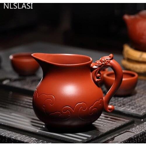 Large capacity 340ml Yixing Purple Clay Fair Cup Cha Hai Master Teacup Handmade Tea set Accessories Dahongpao Authentic