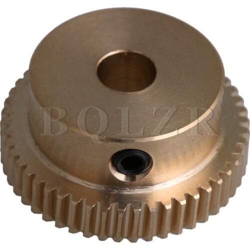 BQLZR Yellow 0.5 Modulus Brass Worm Wheel DIY 26x12MM 50 Tooth With Screws