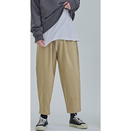 Pants mens 2021 new wide leg pants summer thin 9% cotton hemp Harem Pants Large casual loose pants trendy men