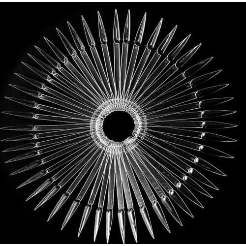 50pcs/pack Nail Display Sticks Swatches Showing Card Fan Shaped False Sharp Practice Manicure Tools