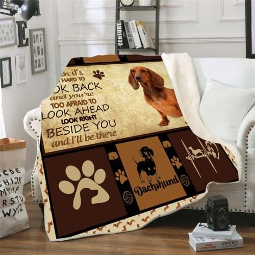 Dachshund 3D Printed Fleece blanket for Picnic Thick Fashionable Bedspread Sherpa Throw Blanket Drop Shipping