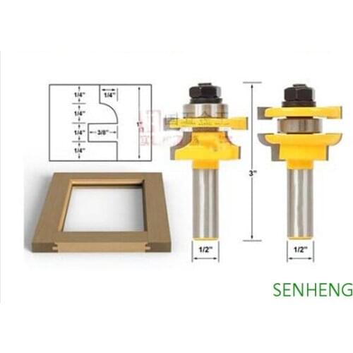 2pieces/set 1/2*3 Tenon door cabinet west milling machine woodworking cutter tools cnc router bits
