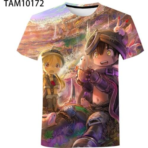 Japanese Anime Made In Abyss 2021 New Summer Fashion 3D T-Shirt Casual Mens Womens Childrens Short Sleeve Street Top