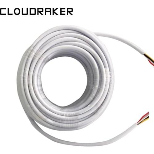 AVVR 4 Core 5M/10M/20M Extension Cable 4 Wire Copper Line for Video Door Phone Doorbell Intercom System