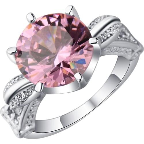 2017 Hot sale Romantic brand wedding ring for women charms purple crystal princess enagement luxury Souvenirs drop shipping