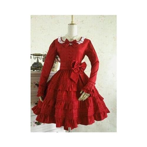 LLT062) Autumn outfit gothic Lolita dress long-sleeved cosplay dress bitter fleabane bitter fleabane restoring ancient ways