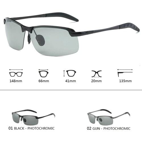 Brainart Men Photochromic Sunglasses with Polarized Lens for Driving Outdoor PUO88