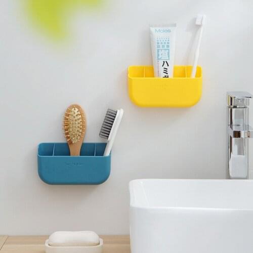 Wall-Mounted Storage Box Three-cell Remote Control Storage Box Air Conditioning Remote Control TV Storage Box Phone Holder