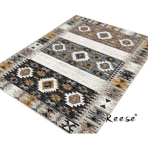 Reese Printed Customizable Vintage Area Rug Bohemian Carpet For Living Room Parlor Anti Slip Washable Floor Protected Decoration