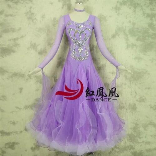 2018 new Modern dance dress women ballroom dance competition dress waltz dance dress adult female dance big swing dress