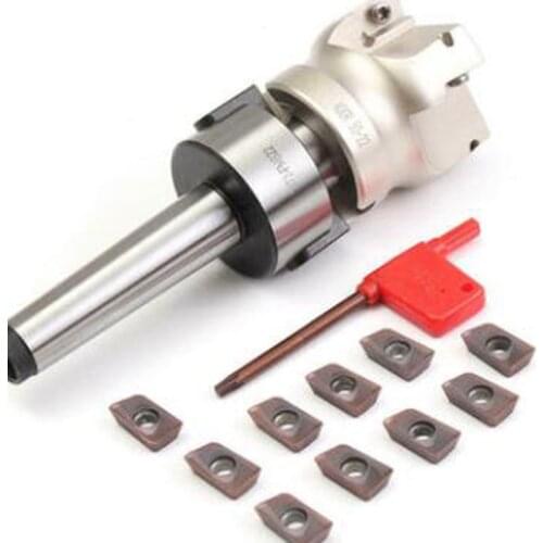 New Mill Cutter MT2 MT3 50 Cutter Head + 4 Cutters APMT1604 CNC Mill Milling Cutter Insert Kit Machine Tools