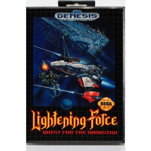 New 16 bit MD game card - lightening force with Retail box For Sega genesis system