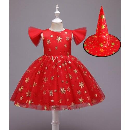 Girl dress princess halloween costume christmas dress age 1-10 sweet wedding party for girl stage cosplay costume children dress