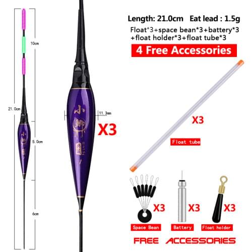 Fresh Water Fishing Floats Luminous Fishing Tackle Composite Nano Buoy Big Buoyancy Bobber Crucian Carp Boya Witout Battery