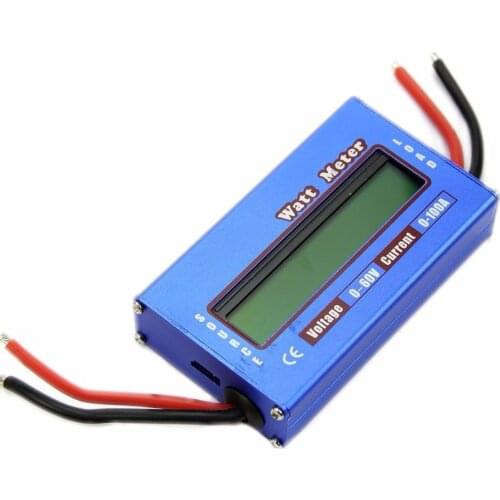 LCD Simple DC RC Power Analyser Watt Volt Amp Meter 60V/100A Solar Wind Analyzer Helicopter Hot