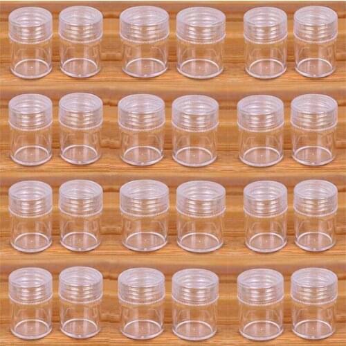 12/48/60/120Pcs Bottles Transparent Diamond Painting Beads Storage Bottle Embroidery Accessories Drills Container Box