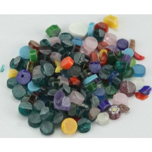 500g/Bag Colorful Fusing Glasses Mixed Beautiful Millefiori Glass Microwave Kiln Accessories for DIY Craft Decoration