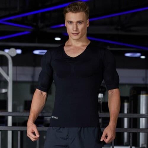 Realistic Fake ABS Muscle Shaper Stealth 8 Pack PEC Underwear Padded Shirt Men Strong Chest Stomach Body Top