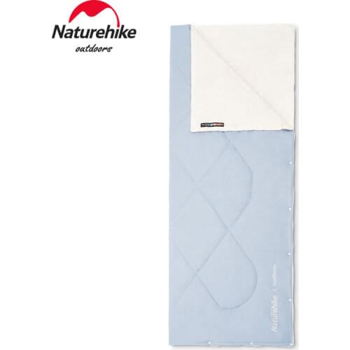 Naturehike Cool Spliceable Envelope Sleeping Bag Breathable Cotton Camping Sleeping Bag Summer Sleeping Bag Liner Portable