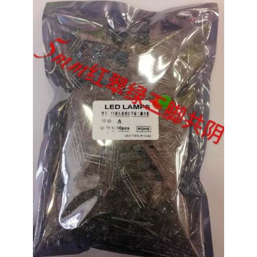 LED light-emitting diode 5mm (transparent/fog-like) red, emerald and green two-color common cathode F5 red and green two-color t