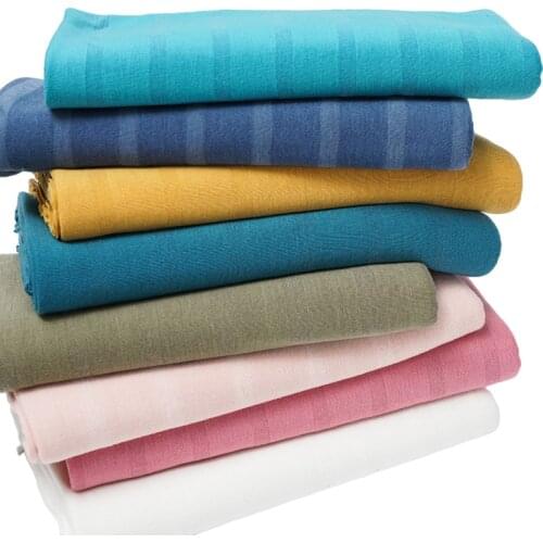 Thin Summer Stripe Polyester Cotton T-Shirt Fabric By Half Meter Garment Cloth Short Sleeve Sewing Materia 50*185cm/Piece KA0003