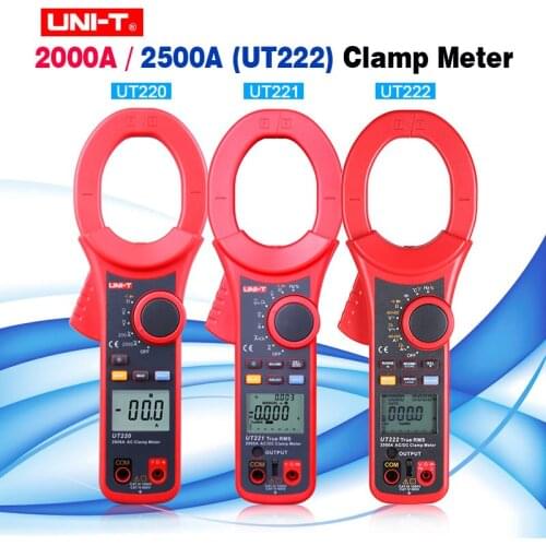 UNI-T Digital Clamp Meter UT220 UT221 UT222 2000A Auto Data Hold Backlight Digital de metros multimetro AC DC Current Meter