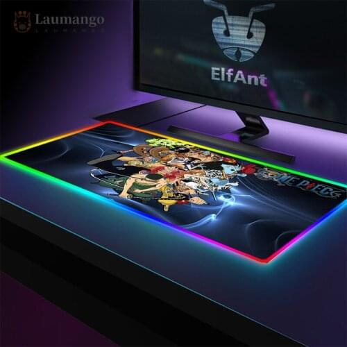 Top Quality Backlight Mause Pad Gamer RGB Glowing Gaming Table Pad 400*900*2mm Otaku RGB LED Pc Gamer Mousepad One Piece