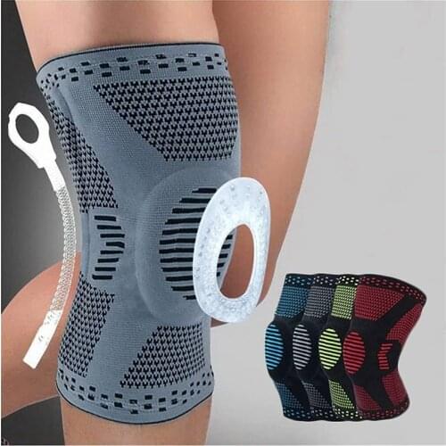 1Pc Professional Knee Brace Patella Gel Pads Knee Compression Sleeve Support for Men Women Basketball Cycling Meniscus Protector