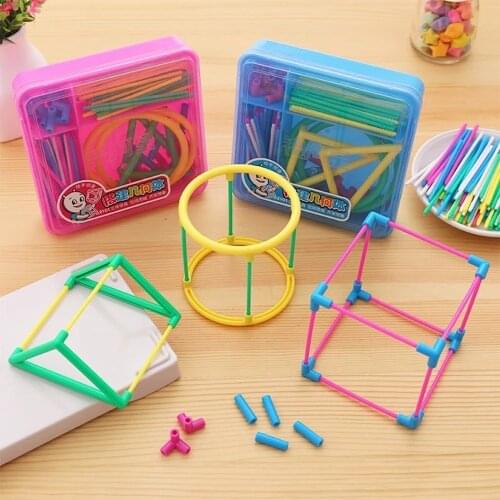 1 Set Primary Mathematics Math Geometric Educational Toy DIY Geometry Model Assemble Kit Student Teacher Education Tools