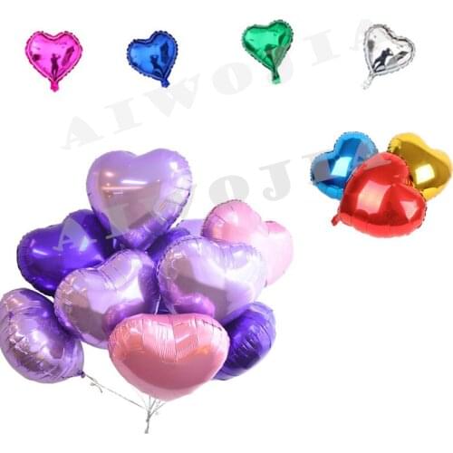 10 inch (25CM) aluminum foil balloon birthday decoration balloon wedding air balloon event party supplies 50pcs / 5ZSH808