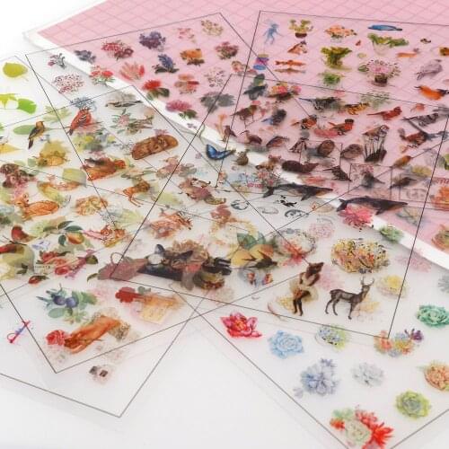 5 Transparent PVC Stickers Handmade Books Diary Diy Album Decoration Materials Stickers Korea Creative Growth Handmade Gifts