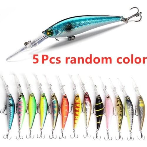 5Pcs Fishing Lures Shallow Deep Diving Swimbait Fishing Wobble Multi Jointed Hard Baits for Bass Trout Freshwater and Saltwater
