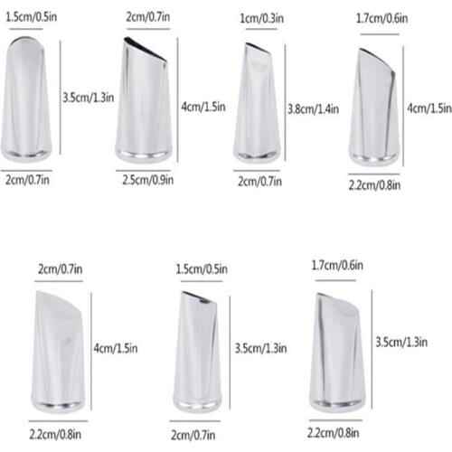 7pcs/set Cake Decorating Tips Set Cream Icing Piping Fondant Rose Nozzle Pastry Tools Fondant Decorating Tools