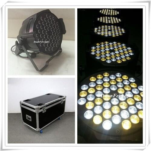 8lot+case dj disco led light dmx led wash lights indoor led par 54 3w cool white warm white