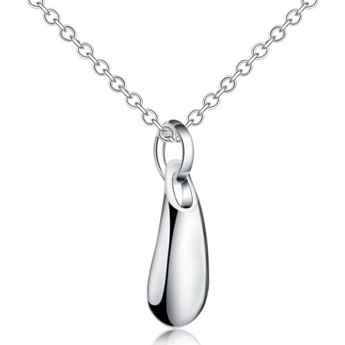 925 Silver Free Shipping Fashion Exquisite Small Water Drop Pendant Necklace Clavicle Chain 2021 Trendy Classic Jewelry
