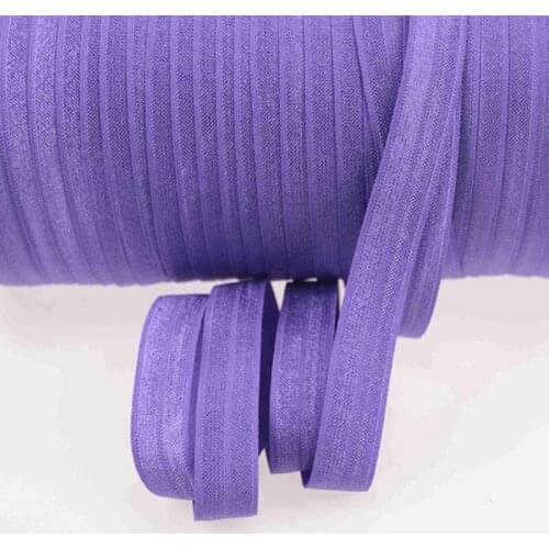 Hairband accessories fold over elastic 464 delphinium high quality 5/8 inch elastic ribbon 50yards/roll