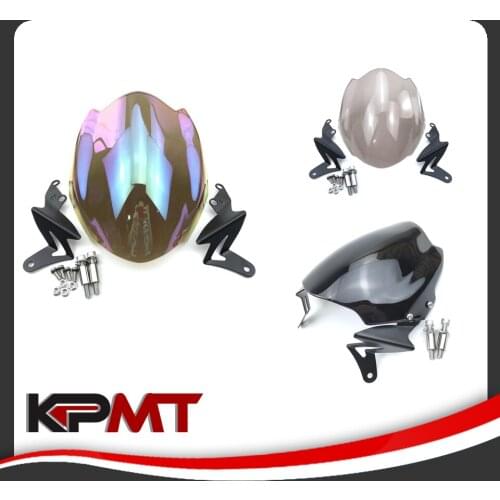 For Ducati Monster 695 696 795 796 1200 848 1098 1100s Windshield Windscreen & adjustable bracket High Quality Double Bubble