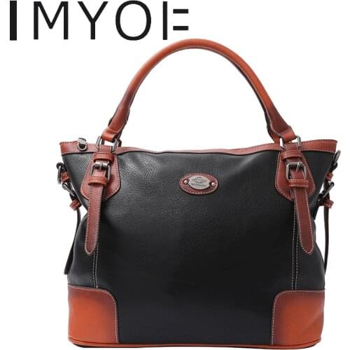 IMYOK New Famous Brand Designer Hand Bags Luxury Large Capacity Traveling Tote Bag Women Leather All-Match Shoulder Bag 2021