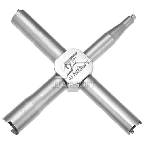 JJ Airsoft GBB Triple Gas AEG Pistol Rifle Universal Valve Key with AR15 Sight Tool Stainless Steel Version