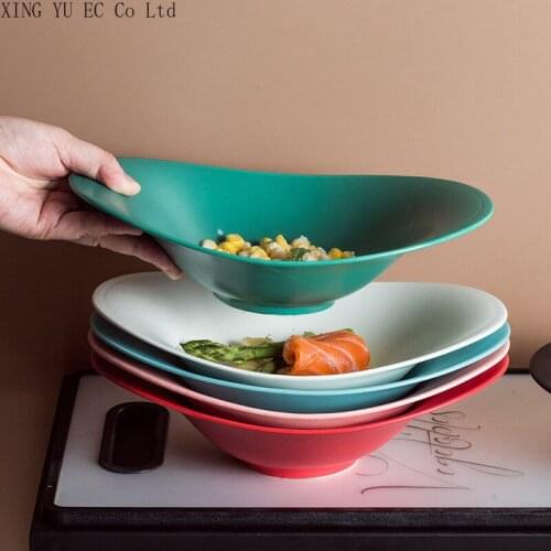 Creative Ceramic Bowl Fruit Salad Bowl Dessert Bowl Household Decoration Accessories Kitchen Tableware Supplies Decoration