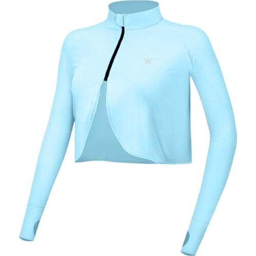 Summer Long Sleeve Sun Protection Shirt 2 Colors New Women Clothes Outdoor Sports Golf T-Shirt One size