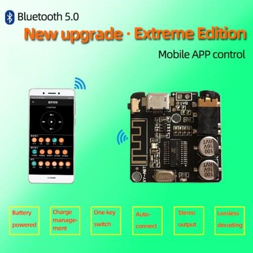 Mini Bluetooth 5.0 MP3 Decoder Board Audio Receiver MP3 Lossless Player Wireless Stereo Music Module APP control